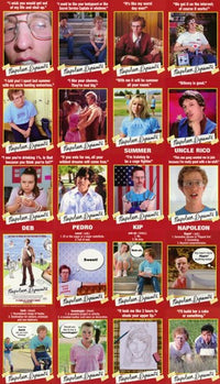 Napoleon Dynamite movie poster print showcasing quirky characters and vibrant colors.