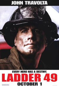 Ladder 49 Movie Poster Print featuring firefighters in action.