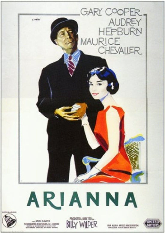 Love in the Afternoon Movie Poster Print showcasing classic cinema romance.