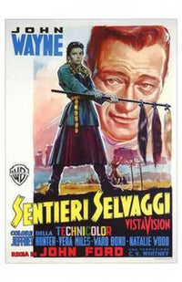 The Searchers Movie Poster Print showcasing classic Western film imagery.