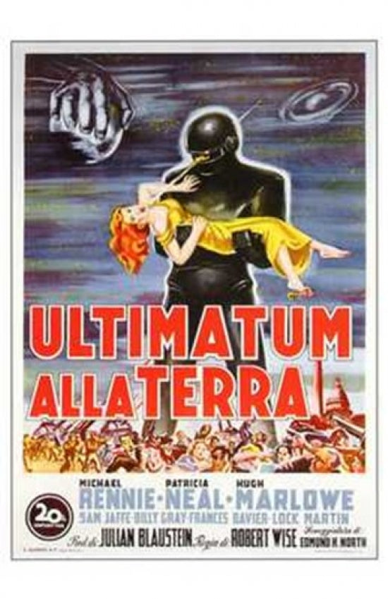 The Day the Earth Stood Still movie poster print showcasing classic sci-fi art.