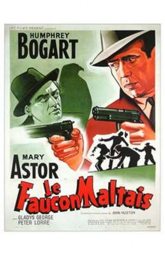 The Maltese Falcon Movie Poster showcasing classic film noir art