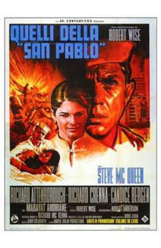 Sand Pebbles Movie Poster Print showcasing classic cinema art.