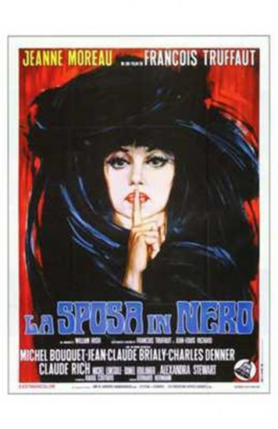 The Bride Wore Black movie poster print showcasing suspenseful artwork.