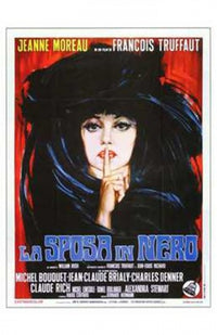 The Bride Wore Black movie poster print showcasing suspenseful artwork.