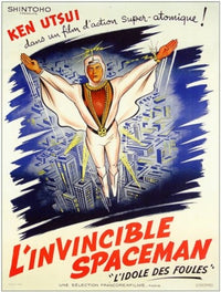 Steelman from Outer Space Movie Poster Print showcasing retro sci-fi artwork.