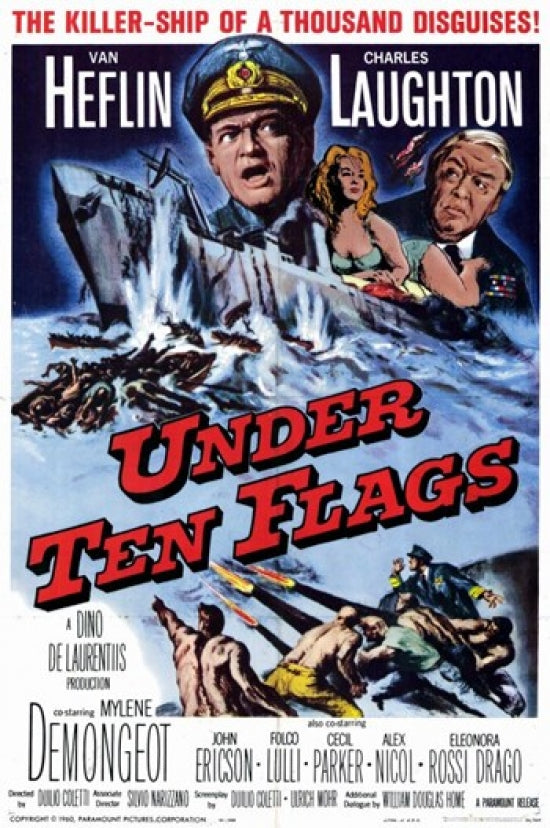 Under Ten Flags Movie Poster Print showcasing cinematic artwork.