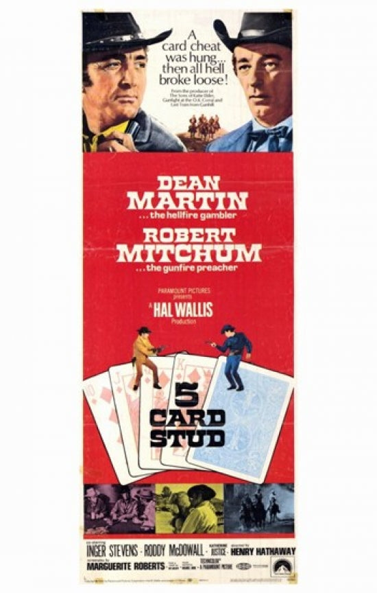 5 Card Stud Movie Poster Print showcasing a thrilling poker theme.