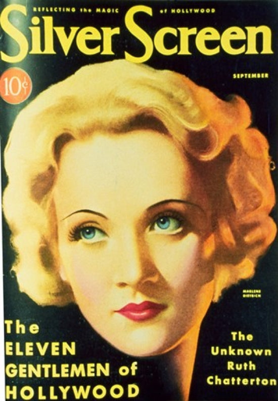 Marlene Dietrich classic movie poster print showcasing vintage cinema style.