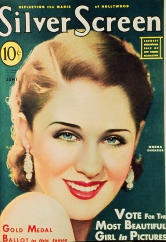 Norma Shearer Movie Poster Print showcasing classic Hollywood elegance