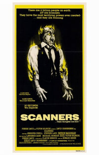 Scanners Movie Poster Print featuring vivid imagery from the classic film