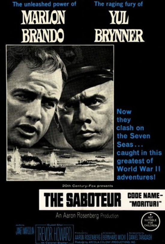 The Saboteur Movie Poster Print showcasing classic film art.