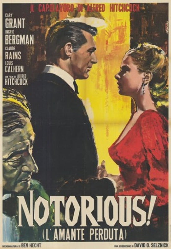 Notorious Movie Poster Print showcasing classic cinema art.