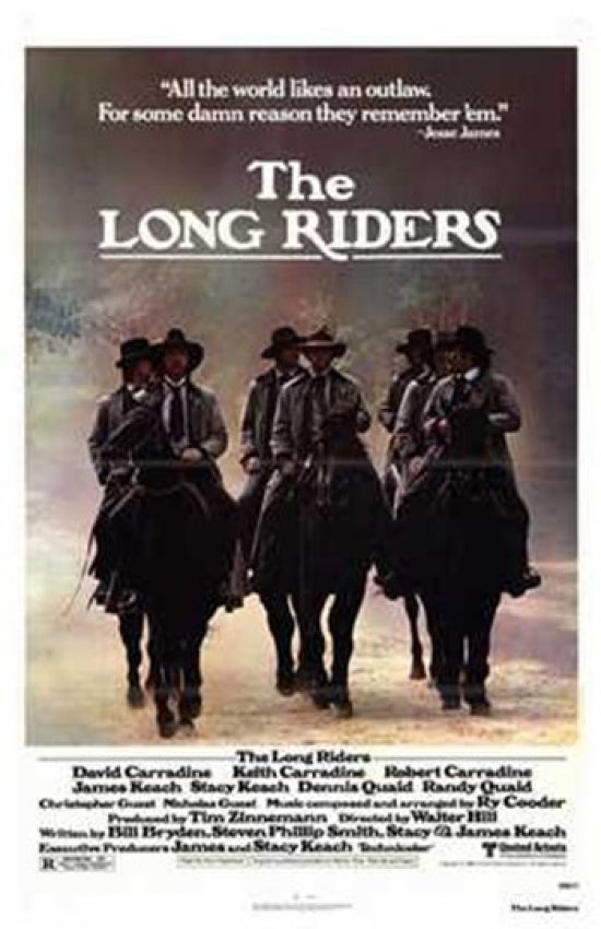 The Long Riders Movie Poster Print showcasing classic film imagery.