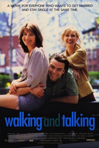 Walking and Talking Movie Poster Print featuring cinematic artwork.