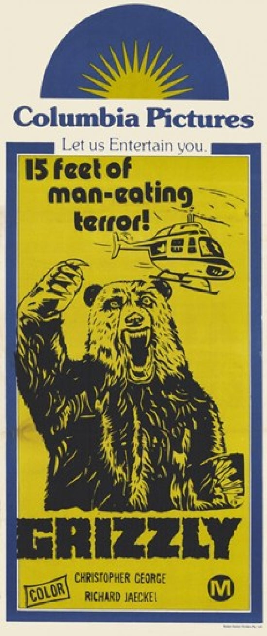 Grizzly Movie Poster Print showcasing intense cinematic visuals.