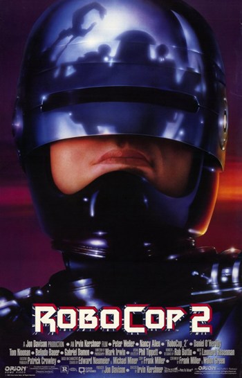 Robocop 2 Movie Poster Print showcasing iconic sci-fi imagery.