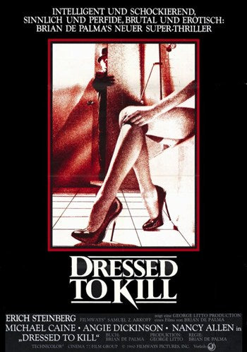 Dressed to Kill Movie Poster Print featuring striking visuals