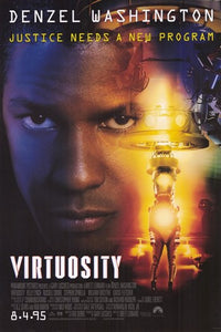 Virtuosity Movie Poster Print showcasing thrilling cinematic art.