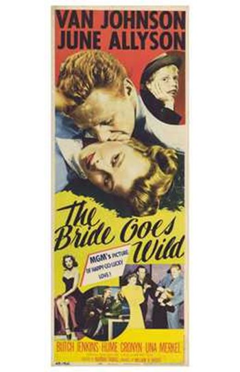 The Bride Goes Wild movie poster print featuring vibrant imagery and playful design.