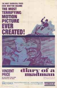 Diary of a Madman Movie Poster featuring captivating cinematic artwork.