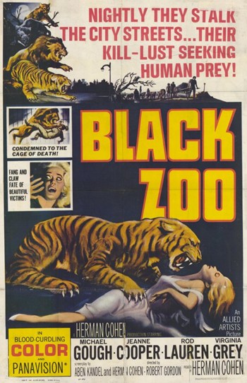 Black Zoo Movie Poster Print showcasing cinematic intrigue