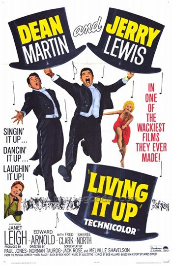 Living it Up Movie Poster Print showcasing vibrant colors and dynamic design.
