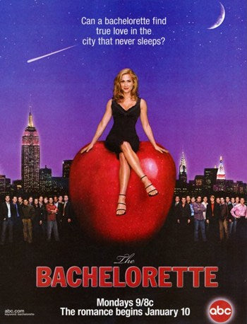 The Bachelorette Movie Poster Print showcasing romantic comedy theme.