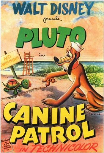 Canine Patrol Movie Poster Print featuring playful dog imagery.