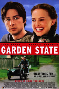 Garden State Movie Poster Print featuring vibrant artwork.