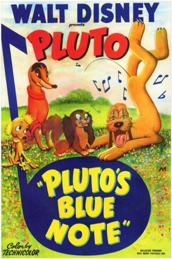 Pluto's Blue Note Movie Poster Print showcasing vibrant colors and dynamic imagery.