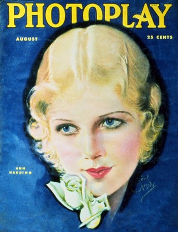 Ann Harding Movie Poster Print showcasing classic cinema beauty.