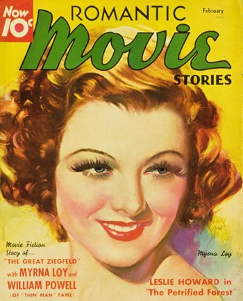 Myrna Loy Movie Poster showcasing classic film elegance.