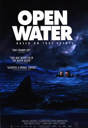 Open Water Movie Poster Print showcasing suspenseful ocean scene.