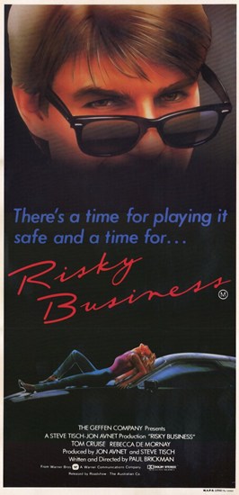 Risky Business Movie Poster Print featuring Tom Cruise