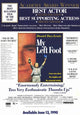My Left Foot Movie Poster Print showcasing a compelling film story.