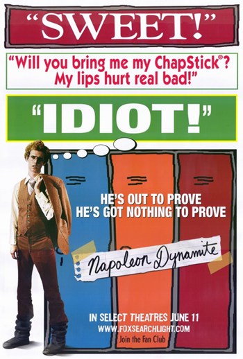 Napoleon Dynamite Movie Poster Print featuring iconic film imagery.