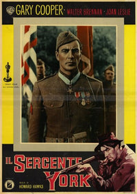 Sergeant York Movie Poster Print showcasing classic war film art.