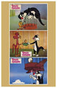 Tweety and Sylvester Movie Poster Print featuring iconic cartoon characters.