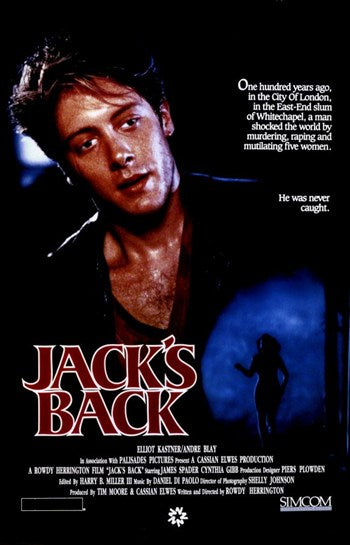 Jack's Back Movie Poster Print featuring a thrilling design.