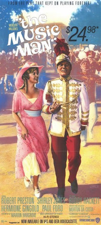 The Music Man Movie Poster Print showcasing vibrant colors and nostalgic design.