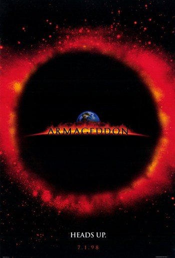 Armageddon Movie Poster Print showcasing thrilling cinematic moments.