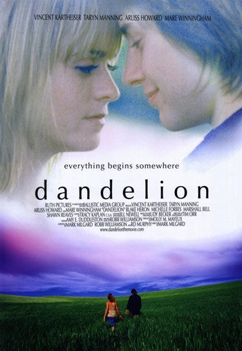 Dandelion Movie Poster featuring whimsical dandelion artwork.