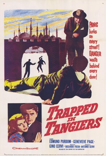 Trapped in Tangiers Movie Poster Print featuring vibrant colors and captivating design.