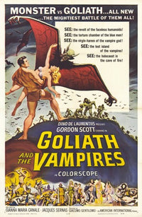 Goliath and the Vampires Movie Poster featuring stunning artwork.