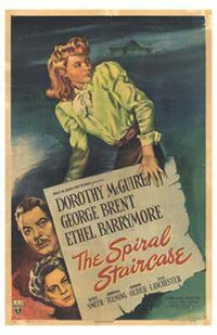 The Spiral Staircase Movie Poster Print showcasing classic cinema artwork.