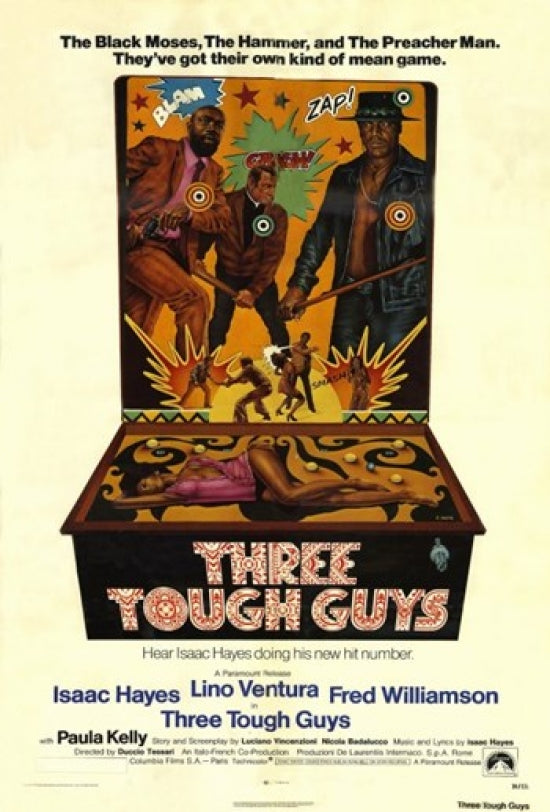 Three Tough Guys Movie Poster Print showcasing action and drama.