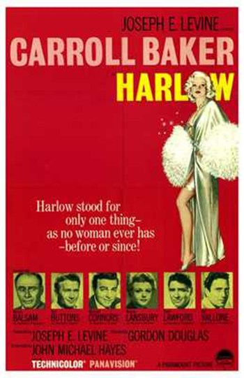 Harlow Movie Poster Print showcasing classic film allure.