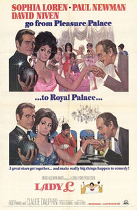 Lady L Movie Poster Print featuring elegant cinematic design.