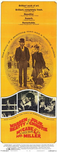McCabe and Mrs. Miller movie poster print, showcasing classic film art.
